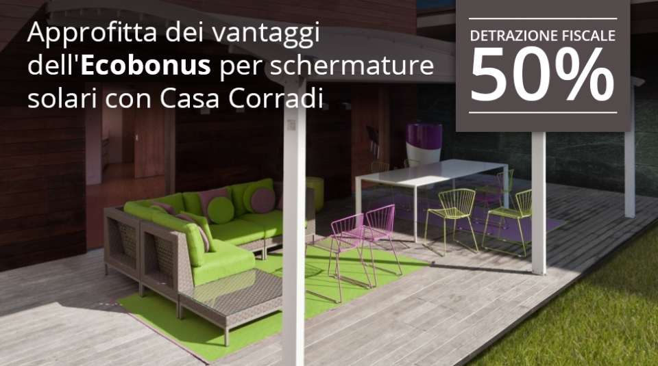 Pergotenda® Corradi: copri il bonus e il finanziamento a tasso zero