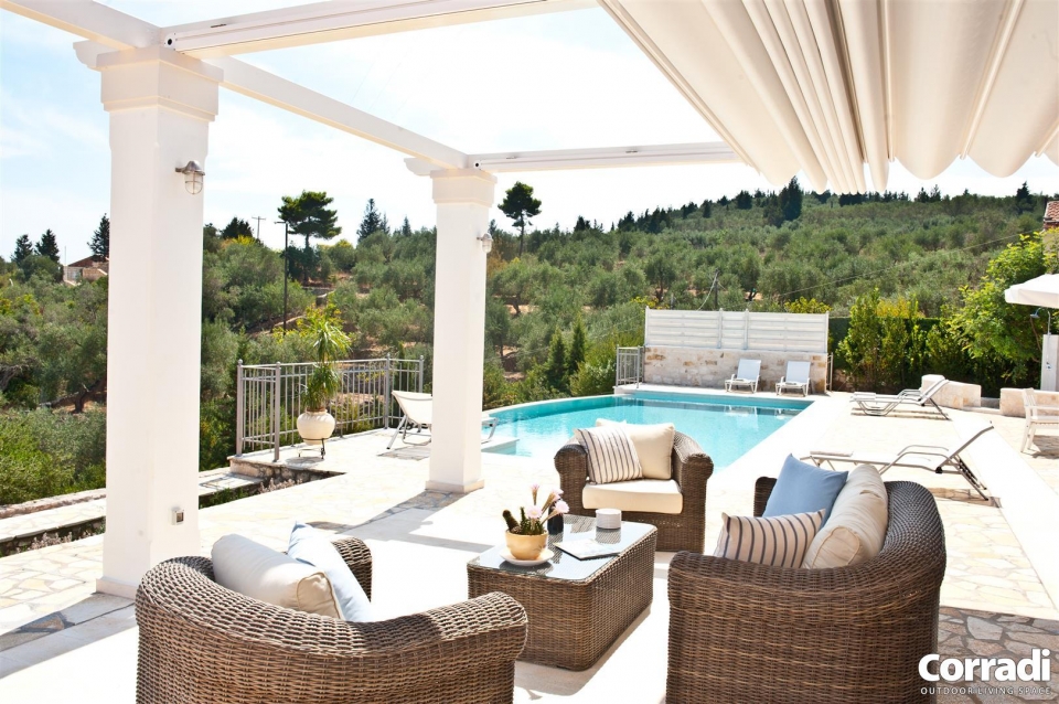 pergolato in tessuto per locali e residenze private