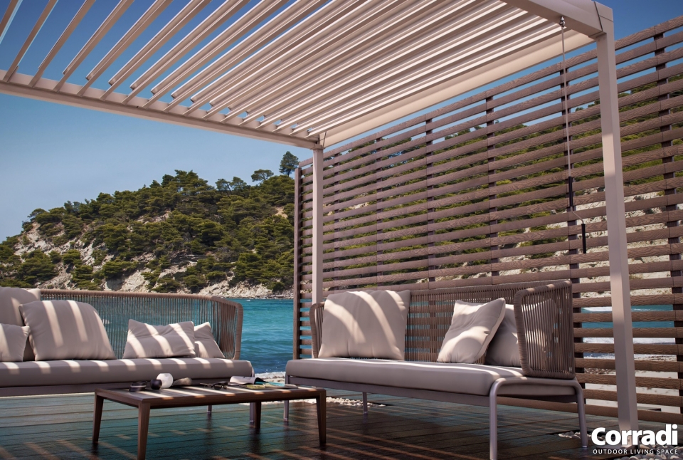 Lamelle orientabili pergotenda bioclimatica