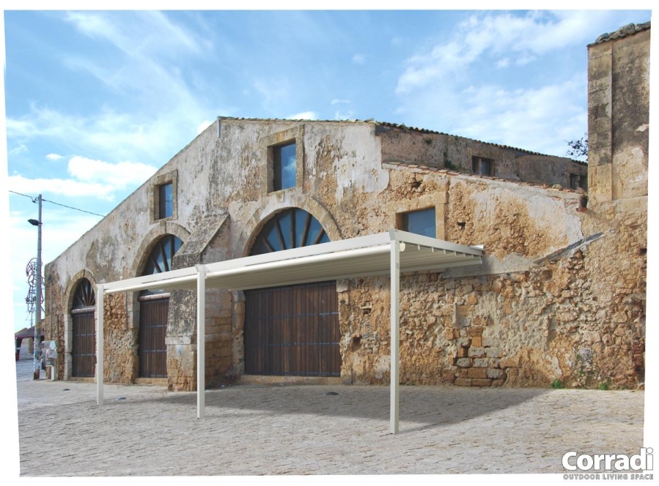 pergotenda addossata