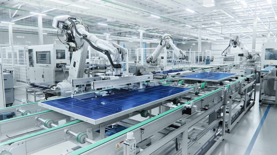 fabbrica di produzione pannelli fotovoltaici